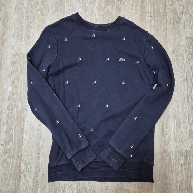 라코스테 자수 로고 와펜 맨투맨