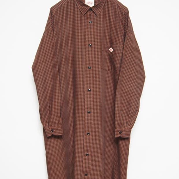 DANTON 정품 체크 셔츠 원피스