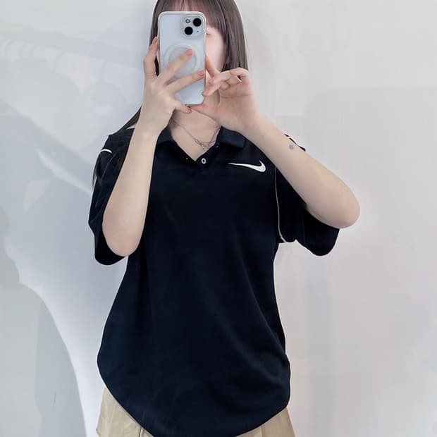 나이키 블랙 반팔 카라티