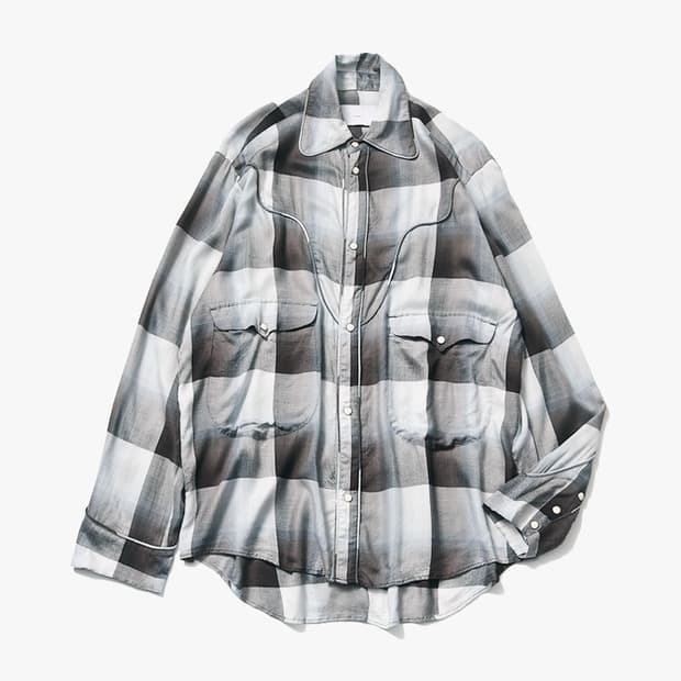 SUGARHILL - OMBRE CHECK WESTERN SHIRT