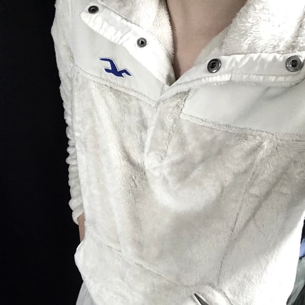 Hollister FLEECE HALF ZIP-UP