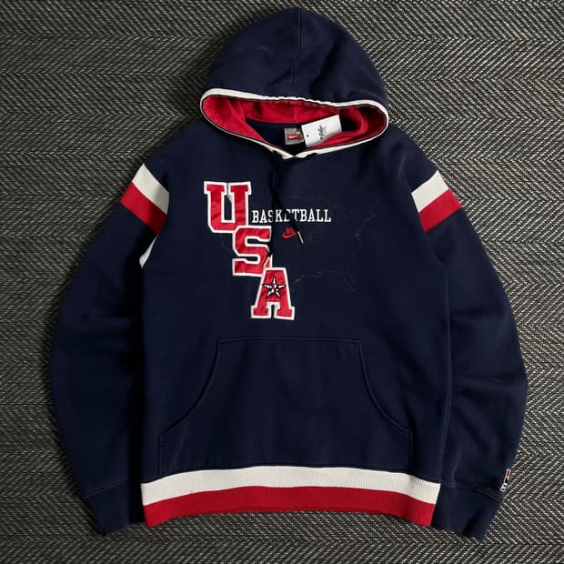 00s 나이키 USA 국대 올드스쿨 후드 티셔츠o 3113