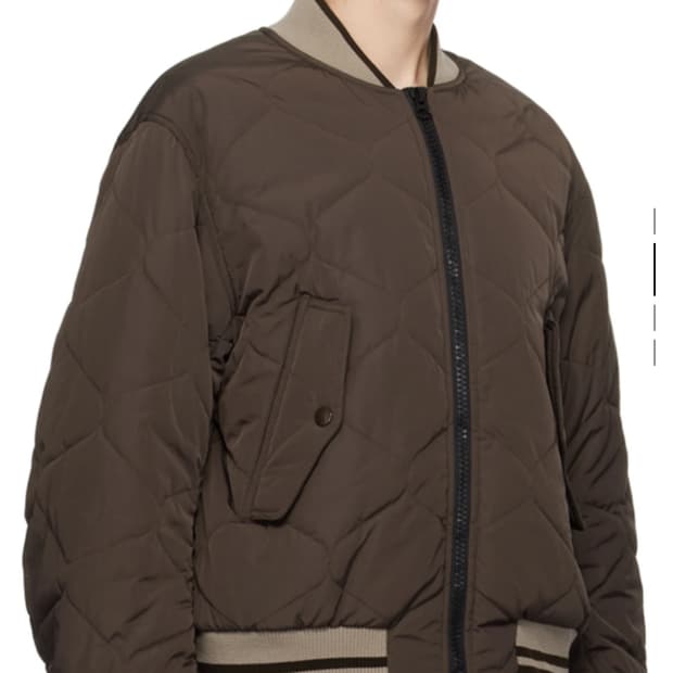 [L] 드리스반노튼 브라운 퀄팅 봄버 새상품