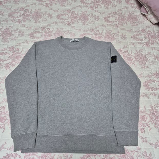 한글택 새상품급 스톤아일랜드 맨투맨 100-L 그레이