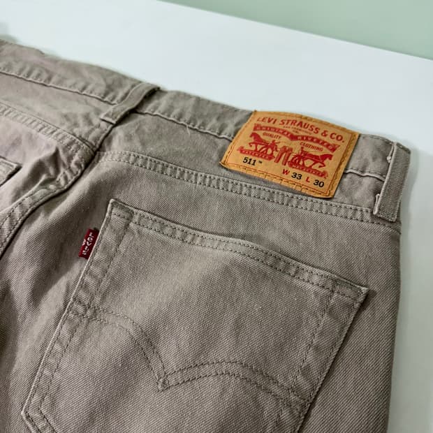 M-L 리바이스511 슬림핏 베이지 데님팬츠 청바지