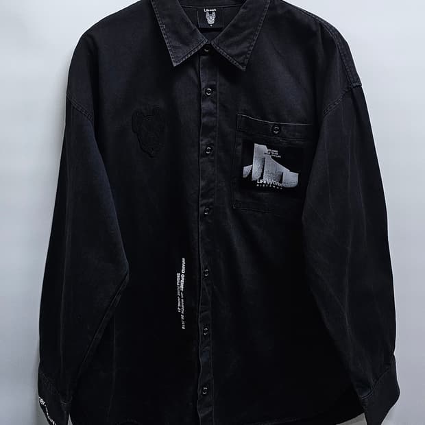 라이프워크 워싱 데님셔츠 L