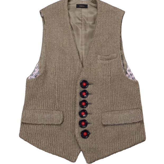 UNDERCOVER AW05 Rabbit Lining Knit Vest