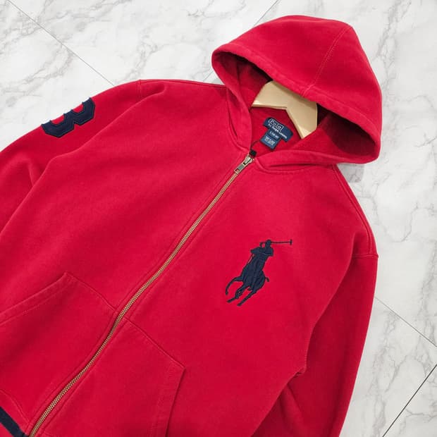 폴로랄프로렌 빅포니 레드 후드집업