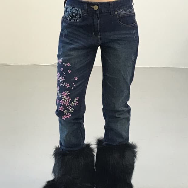 Miyayui Embroidery Patchwork Denim