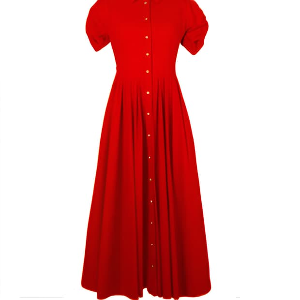 마이클코어스 컬렉션 레드 셔츠 드레스 (새상품)