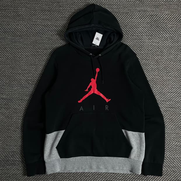 조던 빅로고 박시핏 배색 후드 티셔츠 o 3027