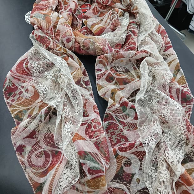 모리걸 레이스 스카프 