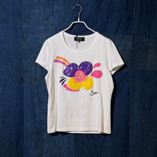 44-55 ) SONIA RYKIEL Spangle Flower Tee