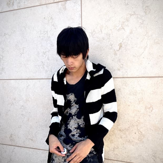 Black&White Stripe Hoodie Knit Cardigan