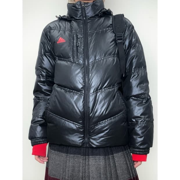 빈티지 아디다스 덕다운 블랙 패딩