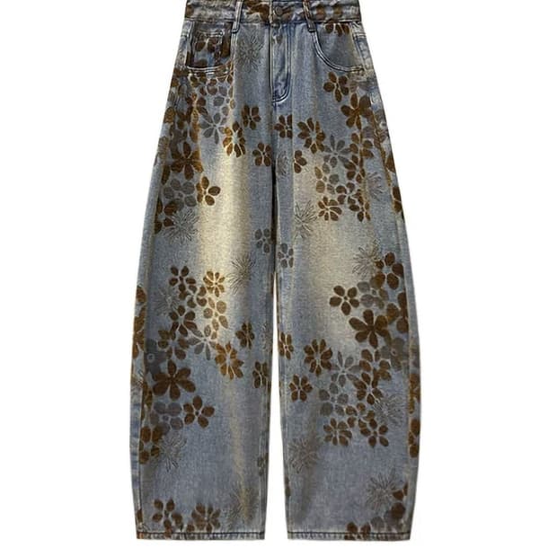 레트로 블루 와이드 팬츠 (7size)(작은키)