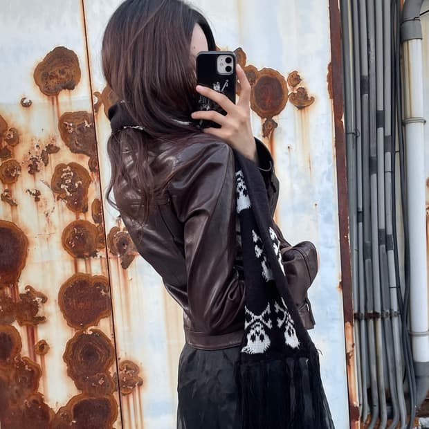🎸다크 브라운 레더 자켓🎸