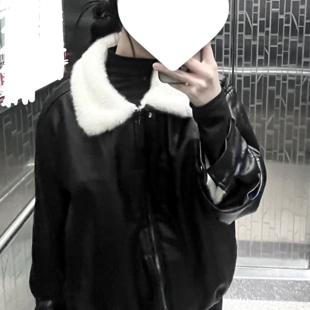 뉴뉴 무스탕 털 가죽자켓