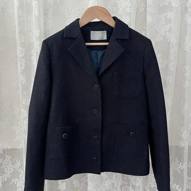 F) 유메르 프리미엄 트위드 자켓 네이비