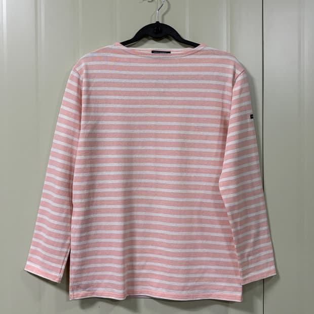 세인트제임스(Saint James) 핑크 스트라이프 긴팔 티셔츠