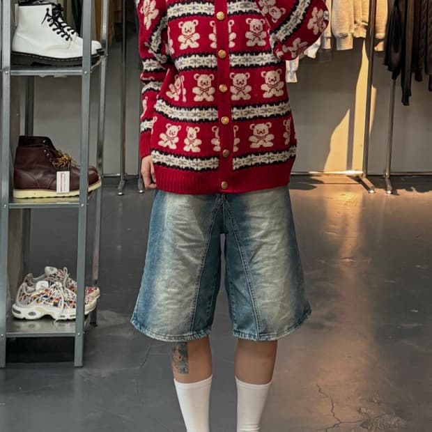 SCOTLAD 울 패턴 가디건 A1750