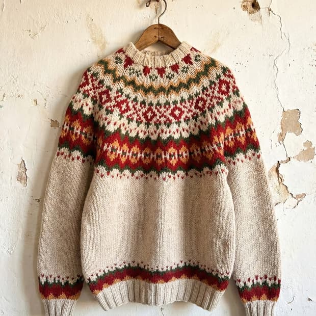 드롭숄더핏 노르딕 울스웨터