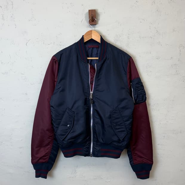 알파인더스트리 블루 마룬 리버시블 ma1