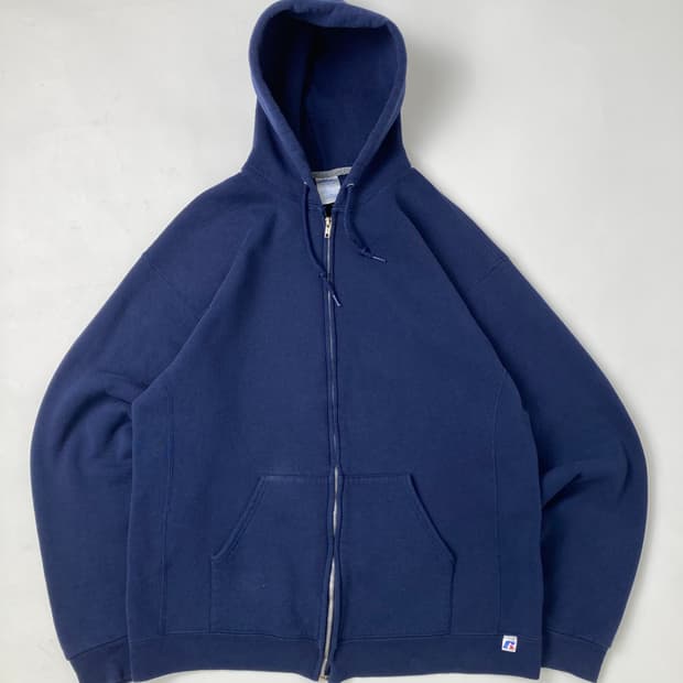 00s Russell Zip Up Hoodie (navy)