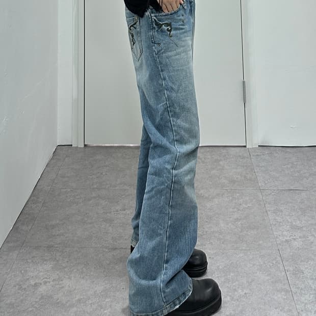 La Redoute tribal embroidered denim pant