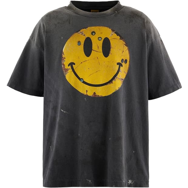 XXL] 세인트마이클 x THE KLF smile 티셔츠 블랙