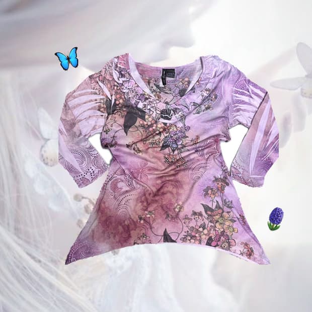 Fairy core purple shirt