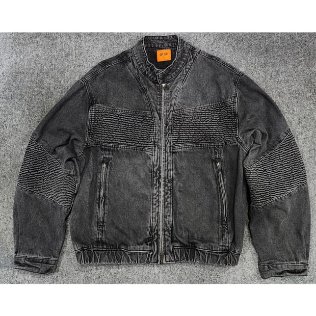 디미트리블랙 워시드 데님 바이커 자켓 2사이즈