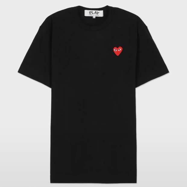 꼼데가르송 레드 하트 반팔티