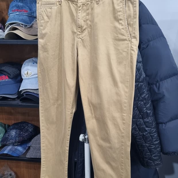 폴로(데님서플라이) 슬림핏 빈티지 치노팬츠 33size 상태10/8