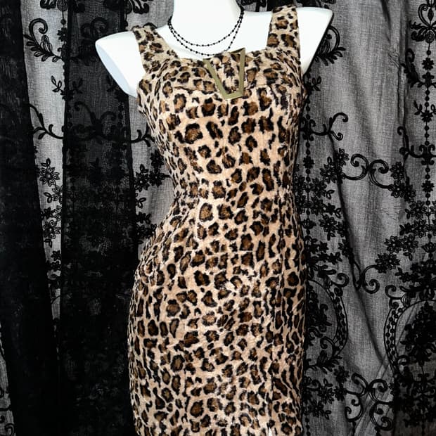 Gyaru leopard print dress