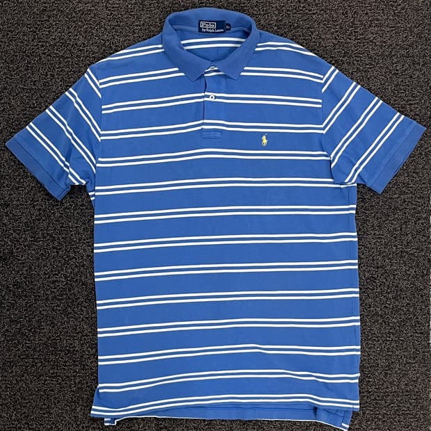 폴로랄프로렌 반팔 줄무늬 카라티 (XL)