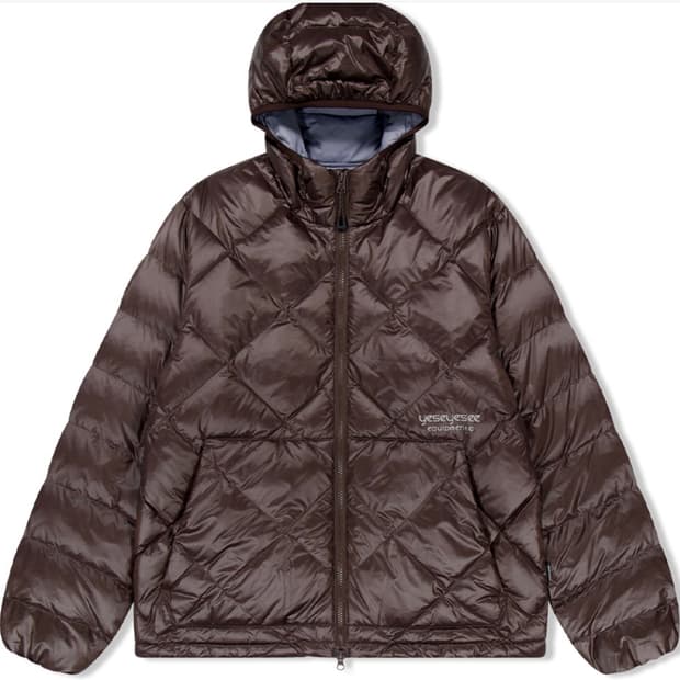 예스아이씨 브라운 퀼팅 패딩 점퍼 M