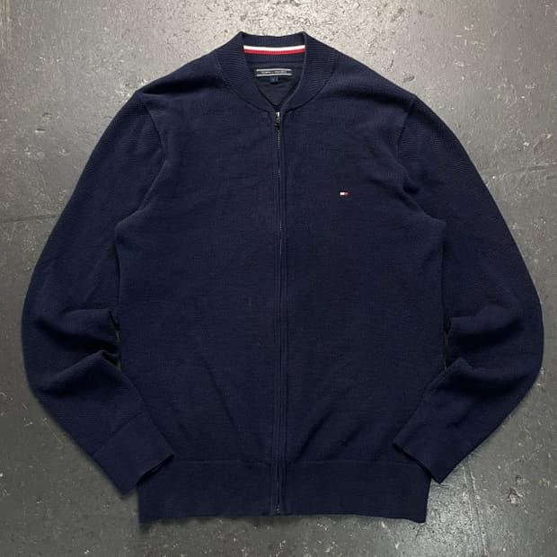 100 타미힐피거 니트집업 