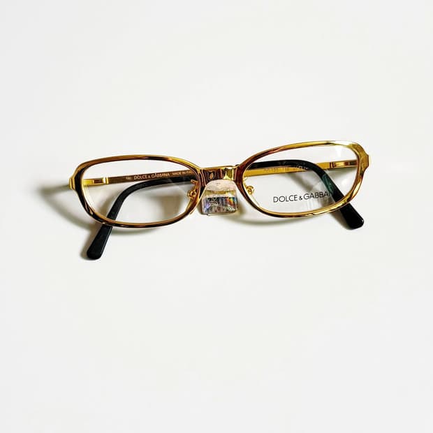 돌체앤가바나 골드 메탈 슬림 스퀘어 빈티지 안경