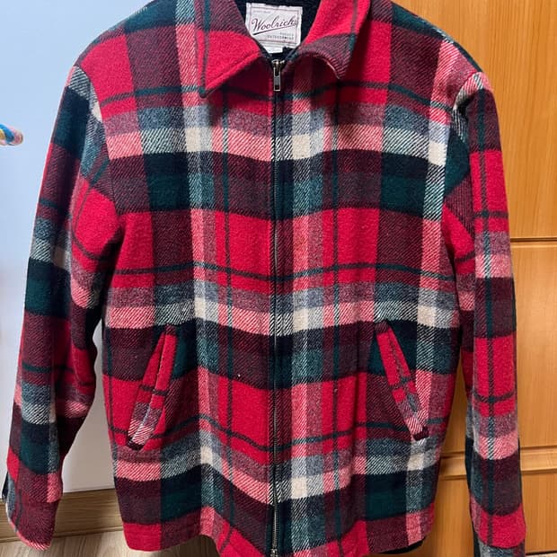 울리치 90s 빈티지 타탄 체크 울자켓L