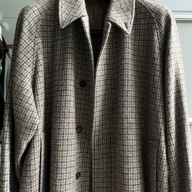 캡틴선샤인 23FW 로밧 트위드 건클럽 체크 코트