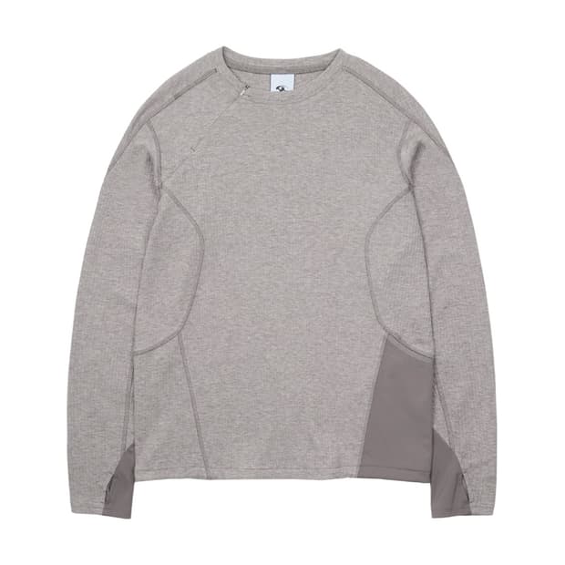 산산기어 리브드 롱슬리브 애쉬 핑크