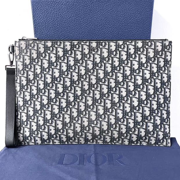 [A급/정품] 디올 A4 오블리크 클러치 백 가방 파우치