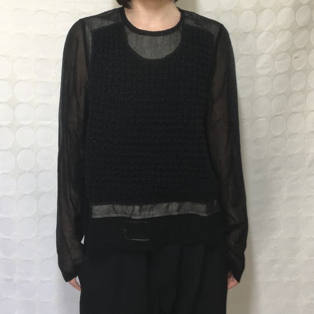 commedesgarcons mesh&knit patchwork