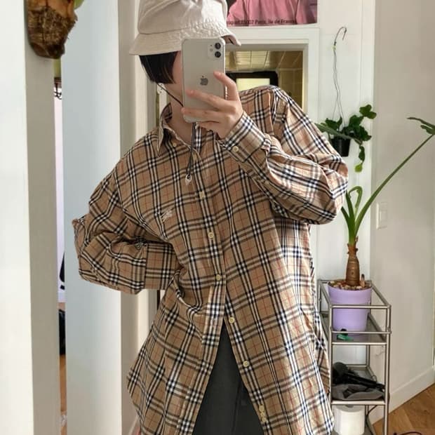 버버리 체크 셔츠 (Man XL)