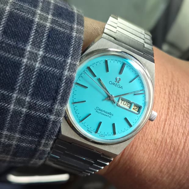 오메가 씨마스터 오토메틱 뻐뻐시 스카이블루