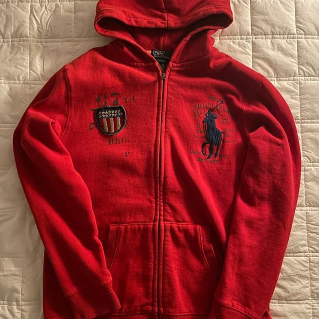 폴로 랄프로렌 성조기 빅포니 후드집업