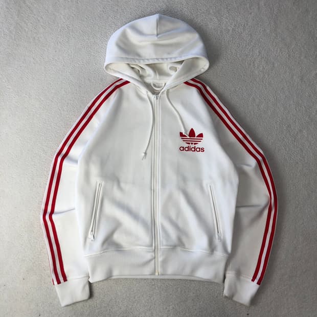 아디다스 화이트 후드 져지