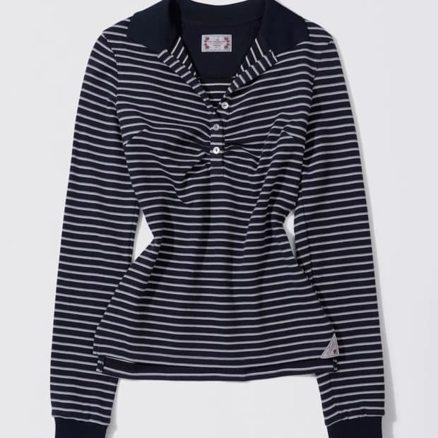 스컬프터 셔링 테니스 셔츠 네이비 XS