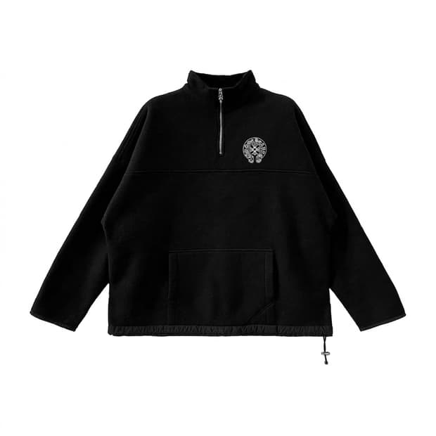 [XXL] 크롬하츠 홀스슈 하프집업 반집업 후리스 블랙